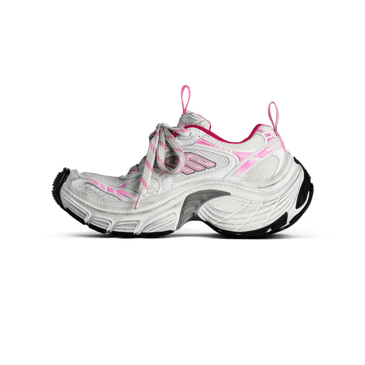 6XL WOMEN'S SNEAKERS IN WHITE/LIGHT PINK/GRAY/BLACK